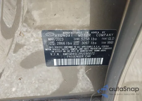 2023 Genesis G80 2.5T Awd from USA, damaged, VIN KMTGB4SC2PU190072